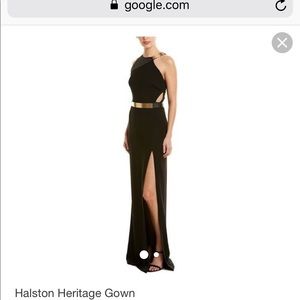 Halston Heritage black long gown